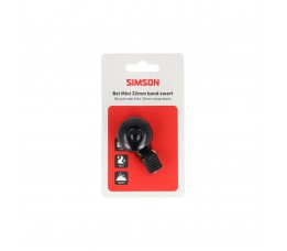 Simson Bel Mini 32mm Flex-band Bevestiging Zwart